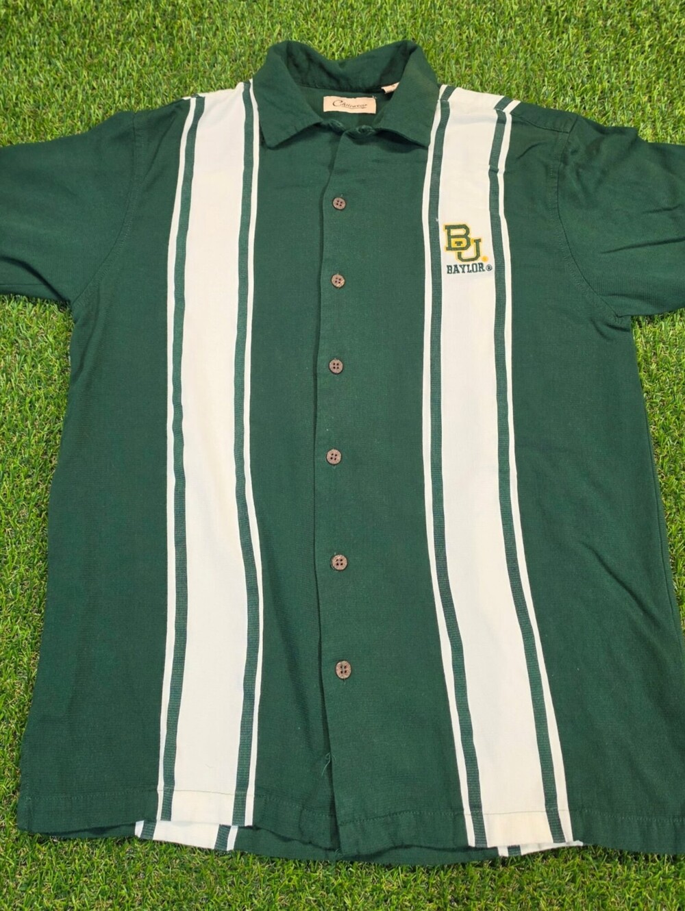 Chiliwear Baylor Bears Green Rayon Button-Up Shirt Small